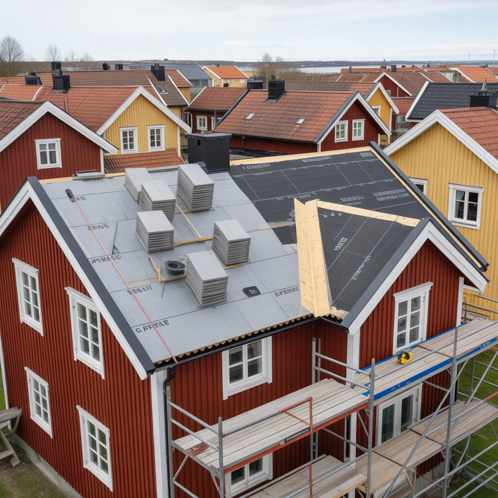 kostnad for takomlaggning med betongpannor per m2 2025