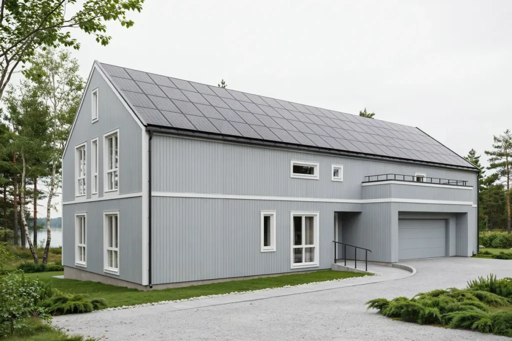 installation av solpaneler p villatak i smo nyn shamn